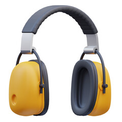 3d render Ear protection icon illustration, suitable for safety design themes, user manual themes, web, app etc