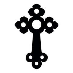 Obraz premium Cross as symbol of Christianity on white background