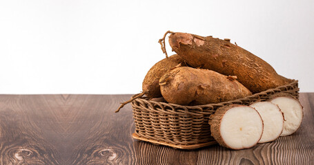 Fresh organic cassava root - Manihot esculenta