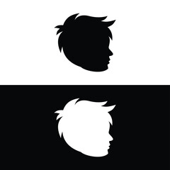 Boy Face Logo Design Template Inspiration, Vector Illustration.