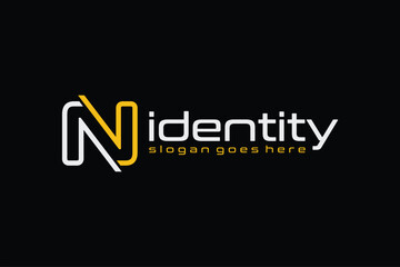 Fototapeta premium Luxury letter N with lines concept. Very suitable for symbol, logo, company name, brand name, personal name, icon and many more.