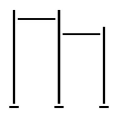 Illustration of Pull Up Bar design Icon