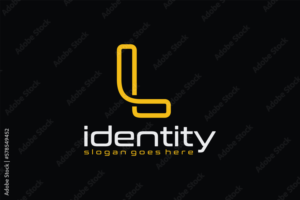 Sticker Luxury letter L with lines concept. Very suitable for symbol, logo, company name, brand name, personal name, icon and many more.