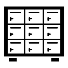 Illustration of Locker design Solid Icon