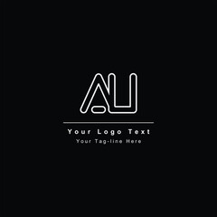 AU or UA letter logo. Unique attractive creative modern initial AU UA A U initial based letter icon logo