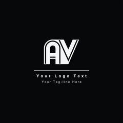 Fototapeta premium AV or VA letter logo. Unique attractive creative modern initial AV VA A V initial based letter icon logo