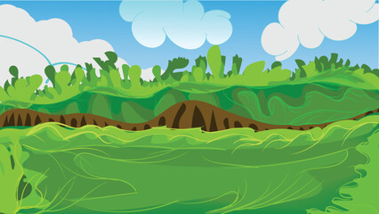 Obraz premium Vector illustration of a dream landscape