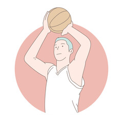 Basketball player, concept illustration