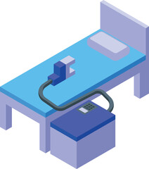 Medical bed icon isometric vector. Adult diaper. Baby care