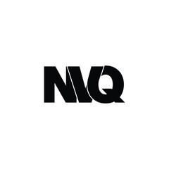 NVQ letter monogram logo design vector