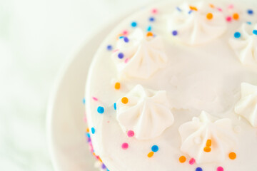 Birthday cake with funfetti sprinkles