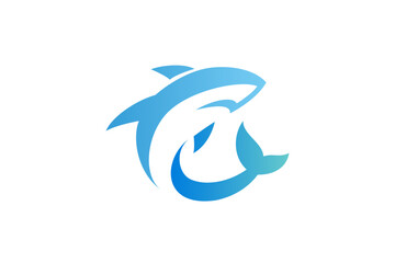 Obraz na płótnie Canvas Simple Shark Logo
