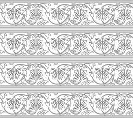 sketch vector illustration of indian floral pattern baground