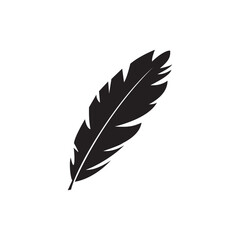 Feather vector icon illustration sign
