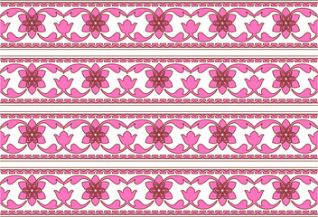 sketch vector illustration of indian floral pattern baground