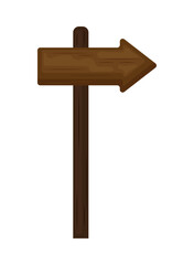 wooden arrow guide signal