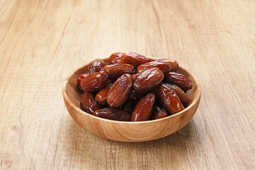 Delicious Kurma Tunisia, sweet dried dates palm fruits. Popular during Ramadan
