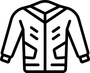 Leather jacket icon outline vector. Biker clothes. Fashion bike