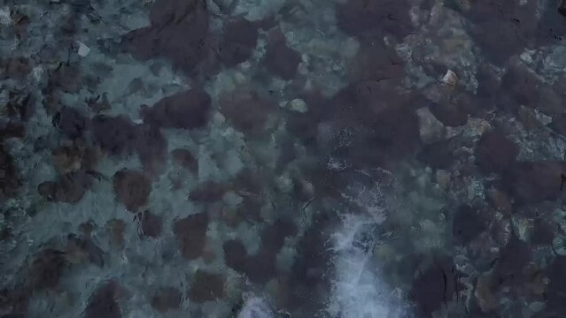 Drone on the stream in Val di Mello, Valtellina, Italy