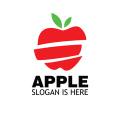 apple slice logo. fruit sign and symbol. nature element vector illustration.