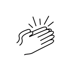 clap hand gesture icon design. appreciation sign and symbol.