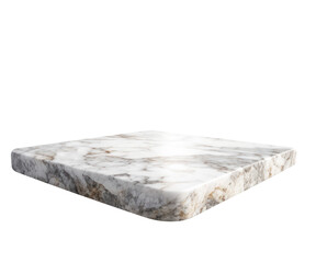 Empty marble stone table on transparent background png file