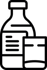 Burnout drink bottle icon outline vector. Mental stress. Work overload