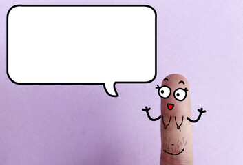 Finger art about motherhood