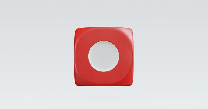 3d render of rolling dice with motion blur for casino or gambling concept, set of 6 with different final numbers.