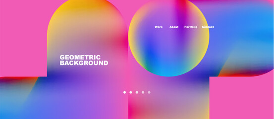 Abstract circles and round shapes landing page background. Vector Illustration For Wallpaper, Banner, Background, Card, Book Illustration, landing page. Pattern design concept