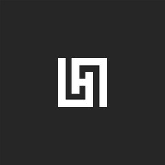Obraz premium modern creative LH logo designs
