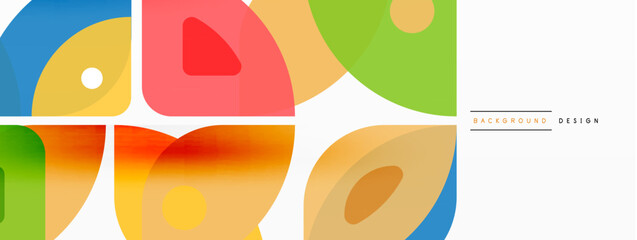 Lines, squares, circles and triangles. Geometric abstract background for wallpaper, banner, background, presentation or landing page