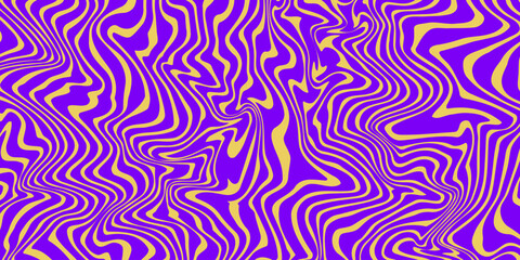 Retro groovy background. Wavy vintage psychedelic wallpaper. Trippy pattern, cover, poster in 60s or 70s style. Liquid hippie texture. Vector