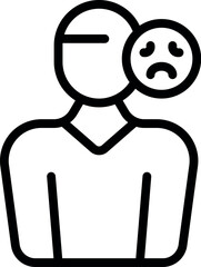 Busy health icon outline vector. Burnout work. Woman job
