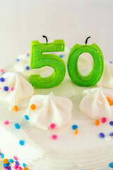 Birthday cake with funfetti sprinkles