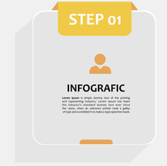 Infografic step by step for design