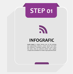 Infografic step by step for design