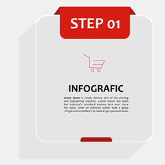 Infografic step by step for design