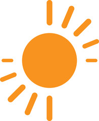 Minimalist Shining Sun Vector Icon