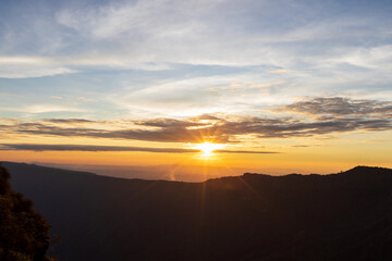 colorful dramatic sky with cloud at sunset.beautiful sky with clouds background