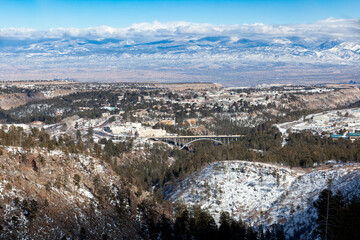 Los Alamos, New Mexico in winter