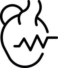 Heart rate care icon outline vector. Medical card. Health patient