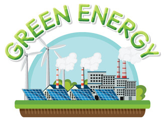 Alternative green energy vector concept