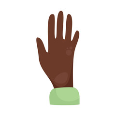 afro hand human open
