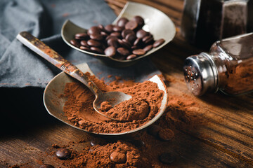 bowl of cocoa powder