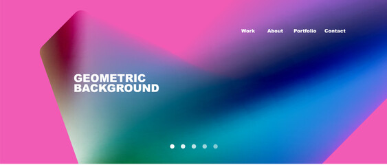 Landing page background template. Abstract geometric shapes composition. Vector illustration for wallpaper, banner, background