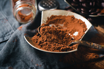 bowl of cocoa powder