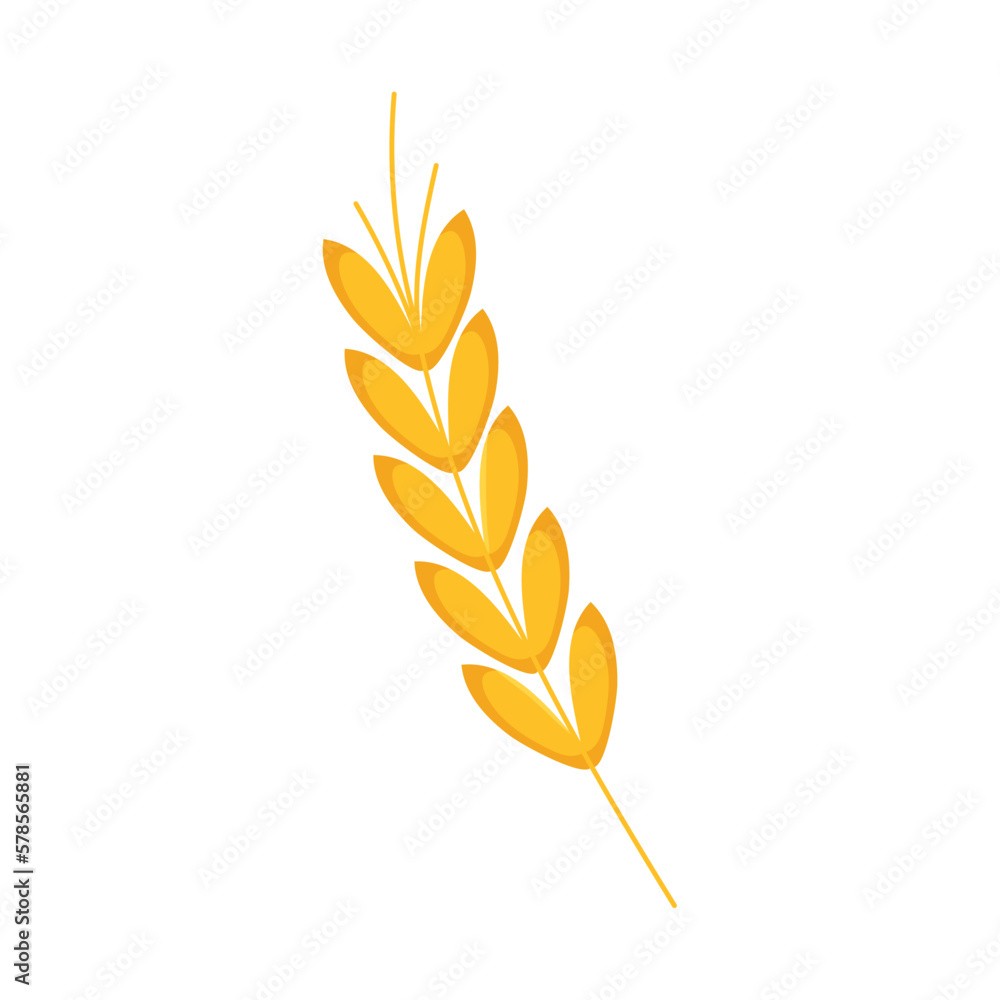 Sticker golden wheat spike