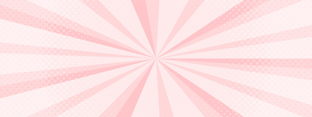 集中線　シンプル　使いやすい　横　横長　ピンク
