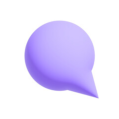 bubble chat 3d isolated on transparent background